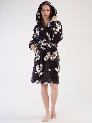 Купить Теплый халат из велсофта с капюшоном VIENETTA 3030810231 в Украина в Lingerie.ua - Одяг для дому та відпочинку, Фото 6