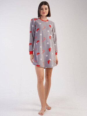 Купить Флисовая туника с новогодним принтом VIENETTA 3031800449 в Украина в Lingerie.ua - Одяг для дому та відпочинку, Фото 2