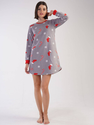 Купить Флисовая туника с новогодним принтом VIENETTA 3031800449 в Украина в Lingerie.ua - Одяг для дому та відпочинку, Фото 4