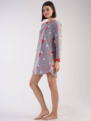 Купить Флисовая туника с новогодним принтом VIENETTA 3031800449 в Украина в Lingerie.ua - Одяг для дому та відпочинку, Фото 5