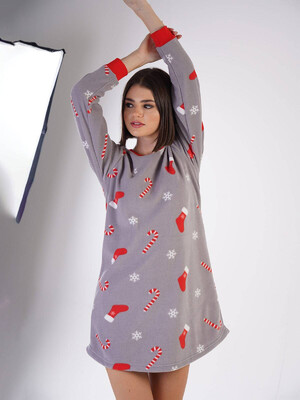 Купить Флисовая туника с новогодним принтом VIENETTA 3031800449 в Украина в Lingerie.ua - Одяг для дому та відпочинку, Фото 6