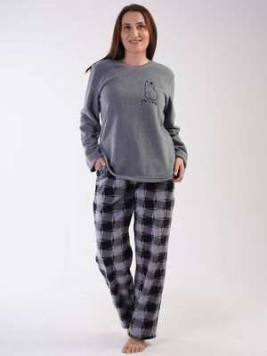 Купить Теплая флисовая пижама большого размера VIENETTA 3041930206 в Украина в Lingerie.ua - Одяг для дому та відпочинку, Видео