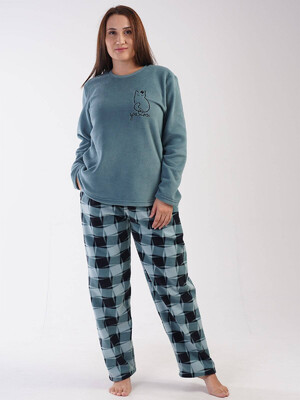 Купить Теплая флисовая пижама большого размера VIENETTA 3041930206 в Украина в Lingerie.ua - Одяг для дому та відпочинку, Фото 4