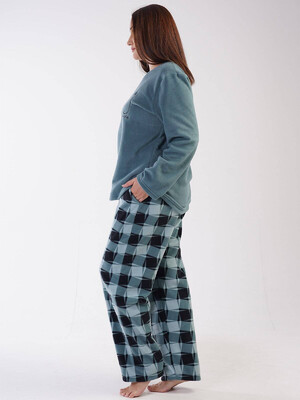 Купить Теплая флисовая пижама большого размера VIENETTA 3041930206 в Украина в Lingerie.ua - Одяг для дому та відпочинку, Фото 6