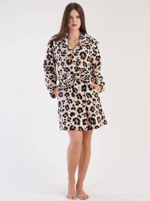 Купить Флісовий халат з леопардовим принтом VIENETTA 3031680280 в Украина в Lingerie.ua - Одяг для дому та відпочинку, Фото 4