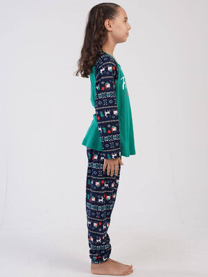 Купить Хлопковая пижама с длинным рукавом VIENETTA KIDS 3041305227 в Украина в Lingerie.ua - Одяг для дому та відпочинку, Фото 4