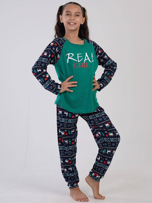 Купить Хлопковая пижама с длинным рукавом VIENETTA KIDS 3041305227 в Украина в Lingerie.ua - Одяг для дому та відпочинку, Фото 5