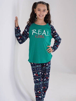 Купить Хлопковая пижама с длинным рукавом VIENETTA KIDS 3041305227 в Украина в Lingerie.ua - Одяг для дому та відпочинку, Фото 6