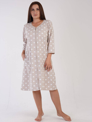 Купить Трикотажный хлопковый халат VIENETTA 3032561379  в Украина в Lingerie.ua - Одяг для дому та відпочинку, Видео