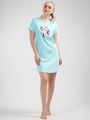 Купить Хлопковая ночная сорочка с коротким рукавом VIENETTA 1100970000 в Украина в Lingerie.ua - Одяг для дому та відпочинку, Фото 6