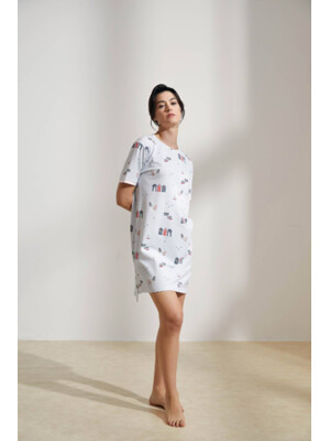 Купить Хлопковая туника с коротким рукавом HAYS 36135 в Украина в Lingerie.ua - Одяг для дому та відпочинку, Фото 3