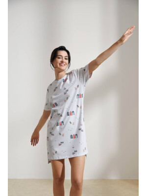 Купить Хлопковая туника с коротким рукавом HAYS 36135 в Украина в Lingerie.ua - Одяг для дому та відпочинку, Фото 5