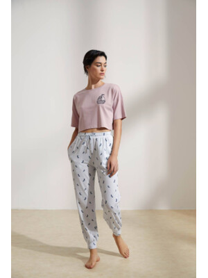 Купить Хлопковый комплект с коротким рукавом и брюками HAYS 36197 в Украина в Lingerie.ua - Одяг для дому та відпочинку, Фото 2