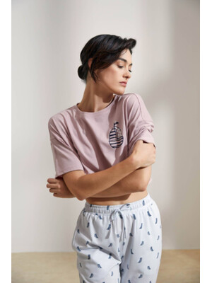 Купить Хлопковый комплект с коротким рукавом и брюками HAYS 36197 в Украина в Lingerie.ua - Одяг для дому та відпочинку, Фото 9