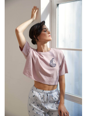 Купить Хлопковый комплект с коротким рукавом и брюками HAYS 36197 в Украина в Lingerie.ua - Одяг для дому та відпочинку, Фото 8