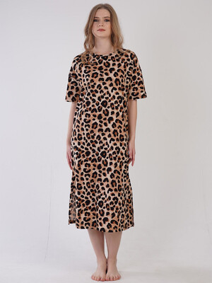 Купить Хлопковая туника с леопардовым принтом VIENETTA 3090274962 в Украина в Lingerie.ua - Одяг для дому та відпочинку, Фото 5