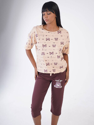 Купить Хлопковый комплект с капри VIENETTA 3090327048 в Украина в Lingerie.ua - Одяг для дому та відпочинку, Фото 2