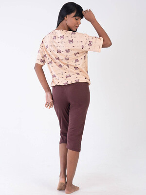 Купить Хлопковый комплект с капри VIENETTA 3090327048 в Украина в Lingerie.ua - Одяг для дому та відпочинку, Фото 3