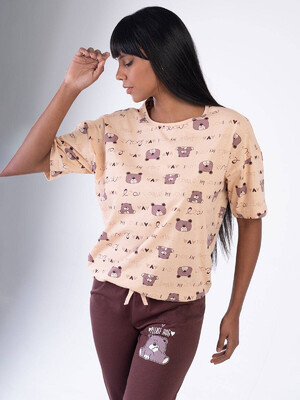 Купить Хлопковый комплект с капри VIENETTA 3090327048 в Украина в Lingerie.ua - Одяг для дому та відпочинку, Фото 5