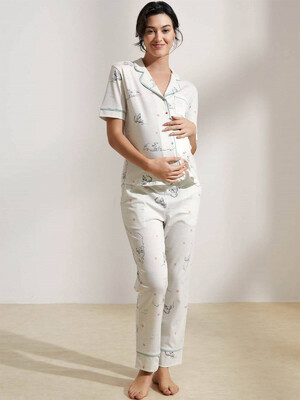 Купить Хлопковая пижама на пуговицах с брюками HAYS 36236 в Украина в Lingerie.ua - Одяг для дому та відпочинку, Фото 2