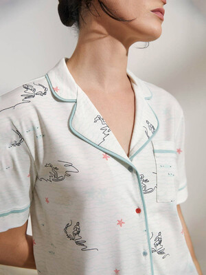 Купить Хлопковая пижама на пуговицах с брюками HAYS 36236 в Украина в Lingerie.ua - Одяг для дому та відпочинку, Фото 5