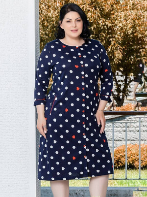 Купить Халат в горошек на пуговицах COCOON U22-2052 в Украина в Lingerie.ua - Одяг для дому та відпочинку, Фото 3