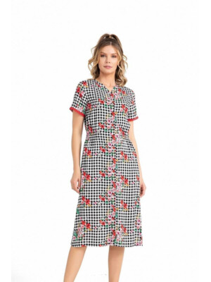 Купить Халат с коротким рукавом на пуговицах COCOON P40391 в Украина в Lingerie.ua - Одяг для дому та відпочинку, Фото 3