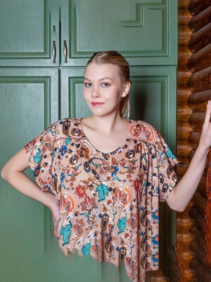 Купить Хлопковый халат большого размера на пуговицах COCOON J4-4127 в Украина в Lingerie.ua - Одяг для дому та відпочинку, Фото 5