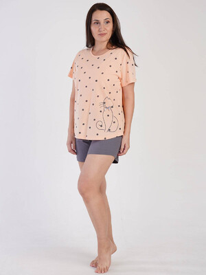 Купить Хлопковый комплект с шортами VIENETTA 3100721929 в Украина в Lingerie.ua - Одяг для дому та відпочинку, Видео