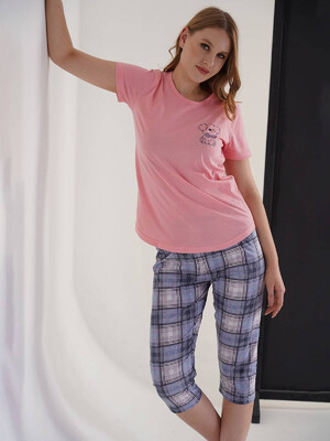 Купить Хлопковый комплект из футболки и капри VIENETTA 3101040478 в Украина в Lingerie.ua - Одяг для дому та відпочинку, Фото 3