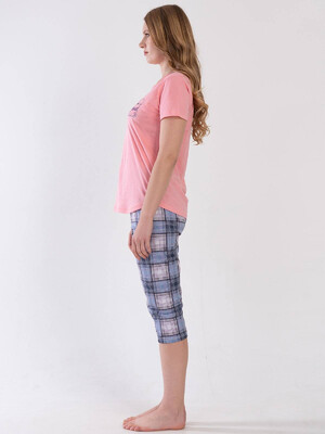 Купить Хлопковый комплект из футболки и капри VIENETTA 3101040478 в Украина в Lingerie.ua - Одяг для дому та відпочинку, Фото 5