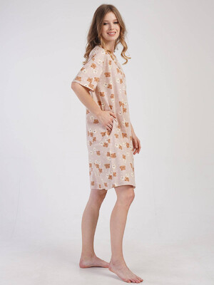 Купить Хлопковая туника с коротким рукавом VIENETTA 3101136774 в Украина в Lingerie.ua - Одяг для дому та відпочинку, Фото 3