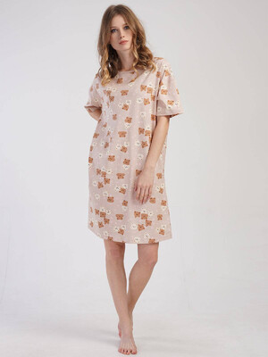 Купить Хлопковая туника с коротким рукавом VIENETTA 3101136774 в Украина в Lingerie.ua - Одяг для дому та відпочинку, Фото 4