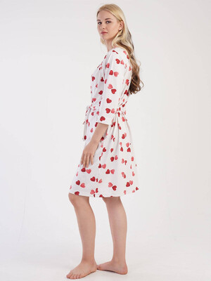 Купить Бавовняний халат у сердечко VIENETTA 3040071853 в Украина в Lingerie.ua - Одяг для дому та відпочинку, Фото 3