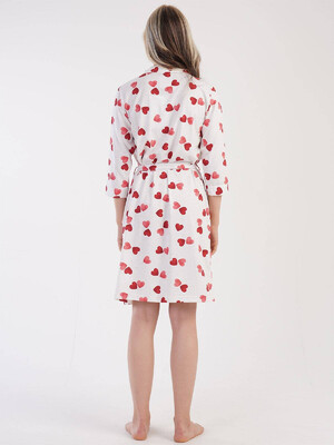 Купить Бавовняний халат у сердечко VIENETTA 3040071853 в Украина в Lingerie.ua - Одяг для дому та відпочинку, Фото 4