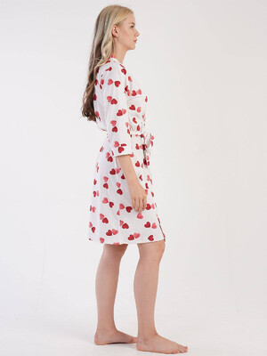 Купить Бавовняний халат у сердечко VIENETTA 3040071853 в Украина в Lingerie.ua - Одяг для дому та відпочинку, Фото 5