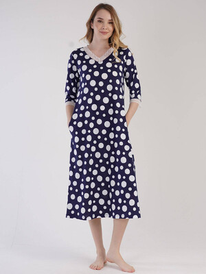 Купить Хлопковая домашняя туника в горох VIENETTA 3030071285 в Украина