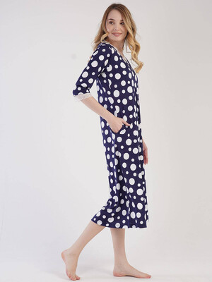 Купить Хлопковая домашняя туника в горох VIENETTA 3030071285 в Украина в Lingerie.ua - Одяг для дому та відпочинку, Фото 2