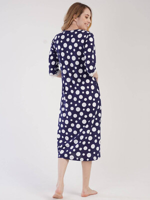 Купить Хлопковая домашняя туника в горох VIENETTA 3030071285 в Украина в Lingerie.ua - Одяг для дому та відпочинку, Фото 3