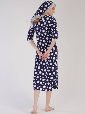 Купить Хлопковая домашняя туника в горох VIENETTA 3030071285 в Украина в Lingerie.ua - Одяг для дому та відпочинку, Фото 7