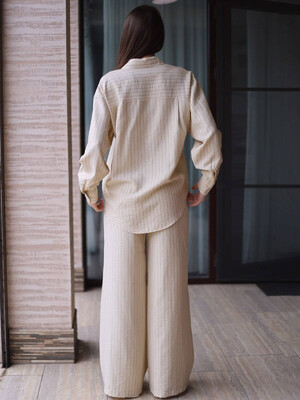 Купить Льняной костюм из рубашки и брюк палаццо LINGERIE 170708 в Украина в Lingerie.ua - Одяг для дому та відпочинку, Фото 4