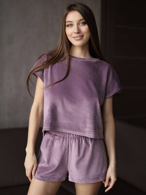 Купить Велюровый костюм с шортами LINGERIE 170650 в Украина в Lingerie.ua - Одяг для дому та відпочинку, Фото 12