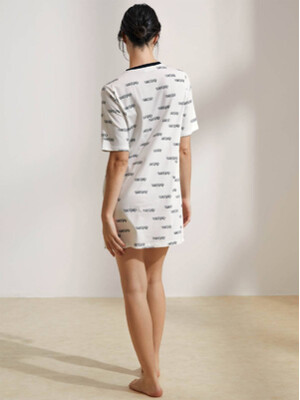 Купить Хлопковая туника свободного покроя с коротким рукавом HAYS 36212 в Украина в Lingerie.ua - Одяг для дому та відпочинку, Фото 4