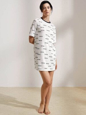 Купить Хлопковая туника свободного покроя с коротким рукавом HAYS 36212 в Украина в Lingerie.ua - Одяг для дому та відпочинку, Фото 6