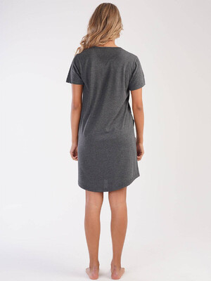 Купить Хлопковая туника с коротким рукавом и карманами VIENETTA 2122430000 в Украина в Lingerie.ua - Одяг для дому та відпочинку, Фото 3