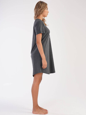 Купить Хлопковая туника с коротким рукавом и карманами VIENETTA 2122430000 в Украина в Lingerie.ua - Одяг для дому та відпочинку, Фото 5