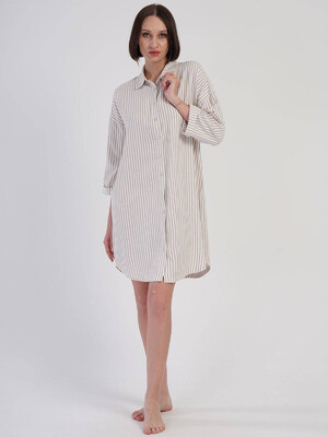 Купить Халат рубашка в полоску на пуговицах VIENETTA PLUS 3114450035 в Украина в Lingerie.ua - Одяг для дому та відпочинку, Фото 5