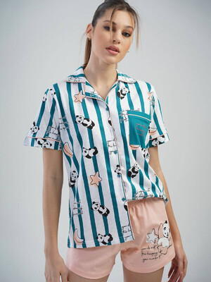 Купить Хлопковый комплект с шортами VIENETTA 1112993385 в Украина в Lingerie.ua - Одяг для дому та відпочинку, Фото 6