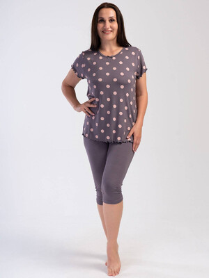 Купить Летний комплект из вискозы с капри VIENETTA 4030480323 в Украина в Lingerie.ua - Одяг для дому та відпочинку, Видео