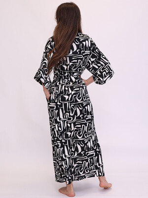 Купить Шелковый длинный халат кимоно LINGERIE 170722 в Украина в Lingerie.ua - Одяг для дому та відпочинку, Фото 8